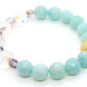 Blue Amazonite Beaded Bracelet